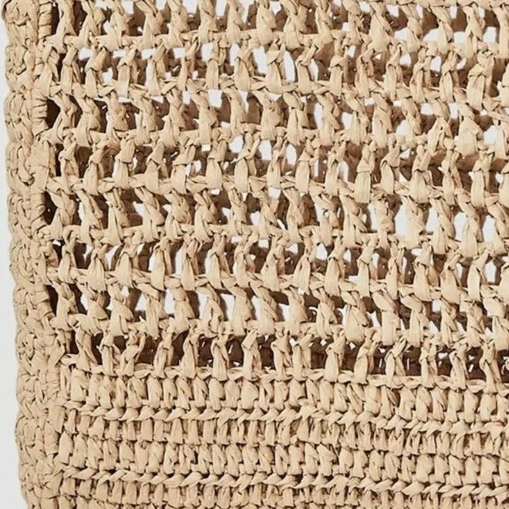 Woven Straw Tote Bag - Natural - Picture 5 of 6